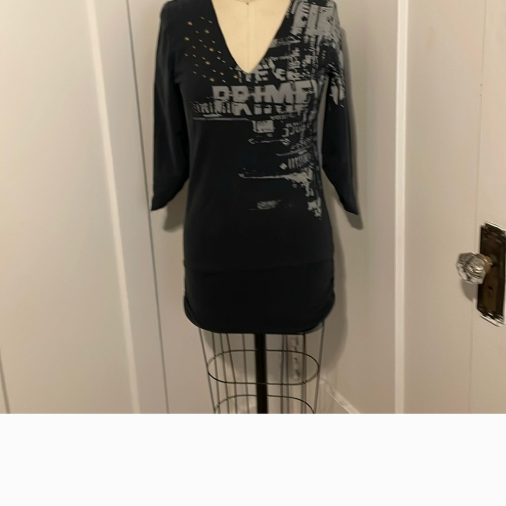 PRIMEVIL Rare HOODED ROCKER DRESS. L